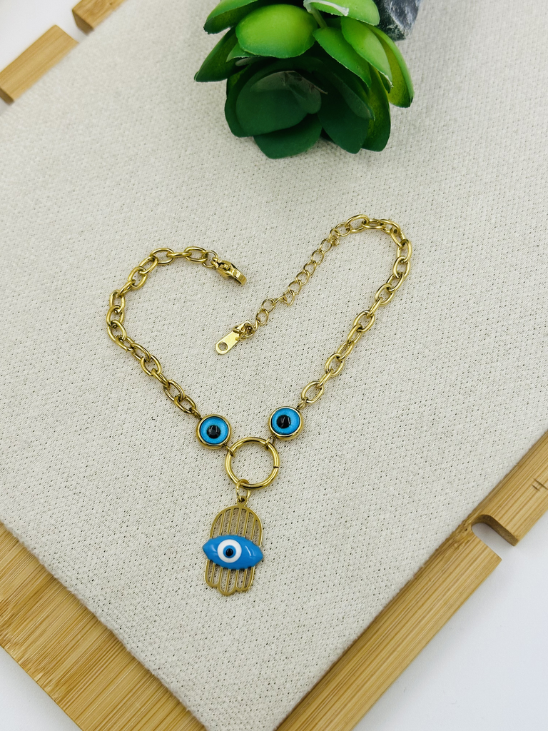 Evil eye hand bracelet