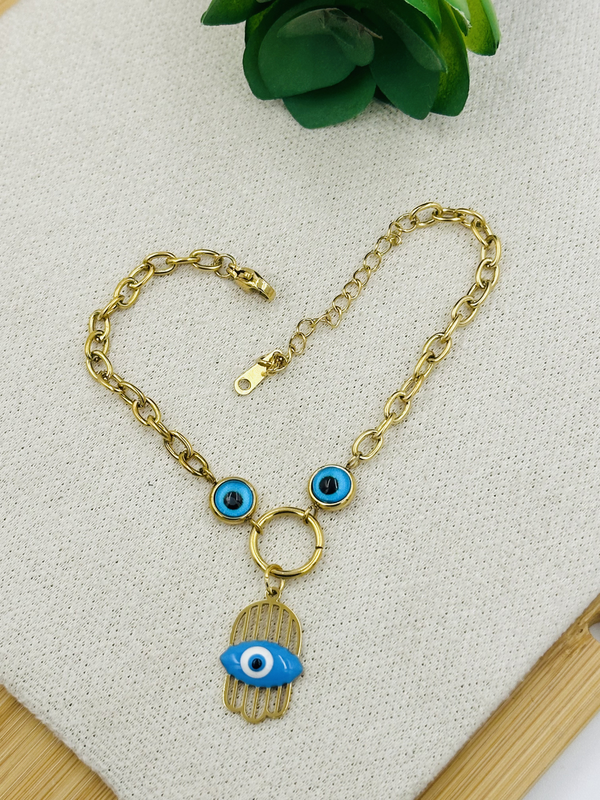 Evil eye hand bracelet