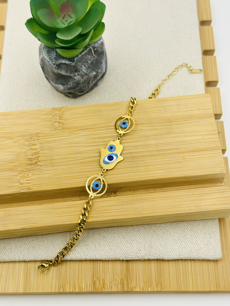Evil eye golden chic hands