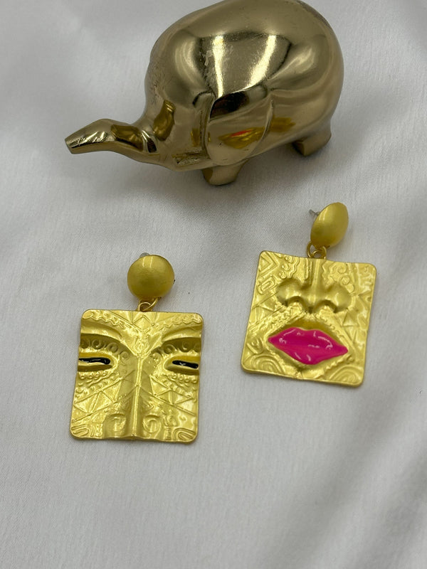 Funky facecard earrings