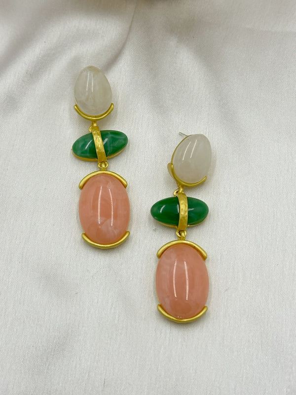 Pastel realstone earrings