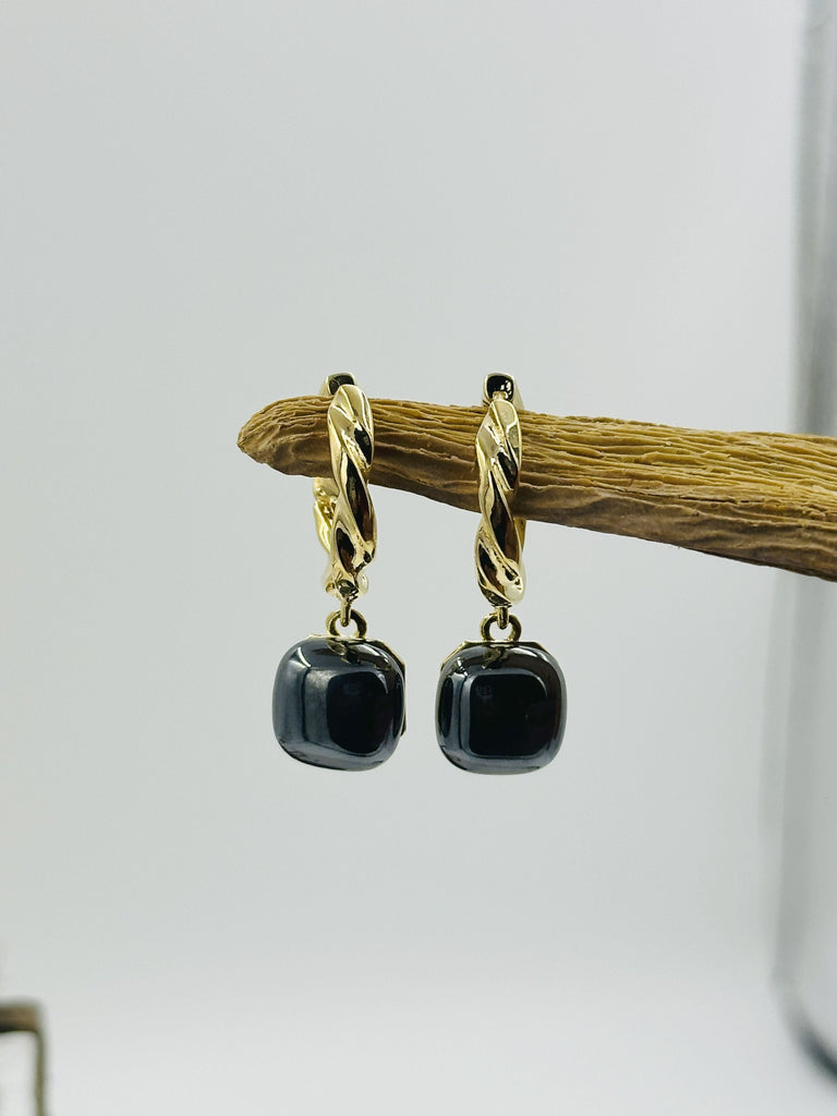 Golden grey drops