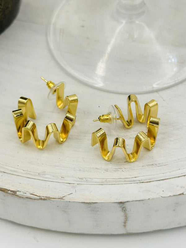 Hammered coin earrings