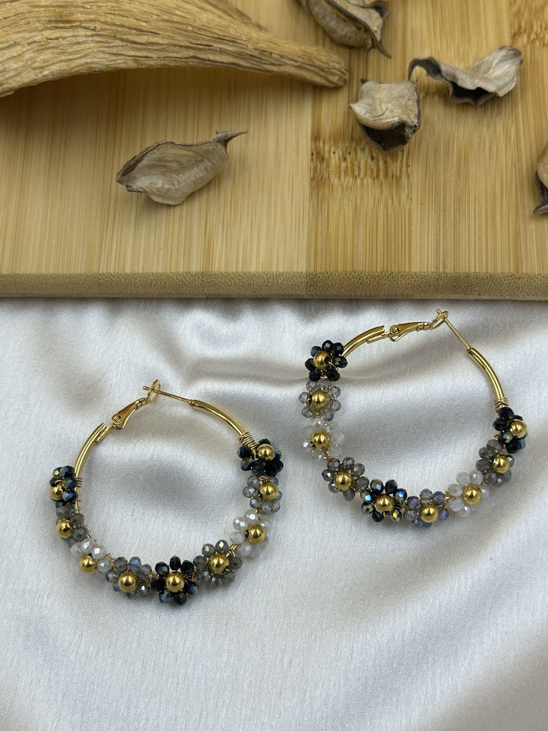 Golden shell earrings