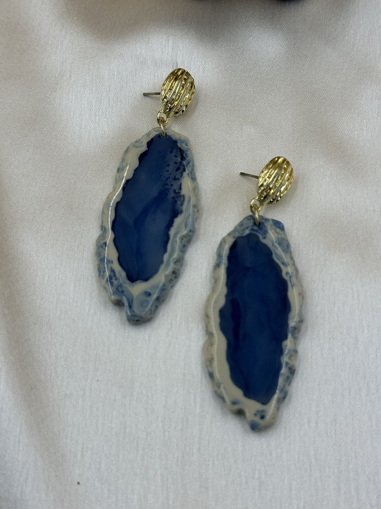 Yellow crystal earrings