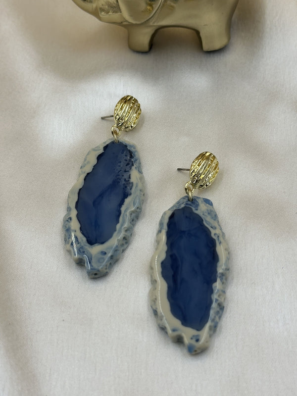 Yellow crystal earrings