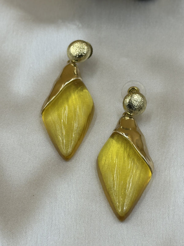Silver bead long earrings