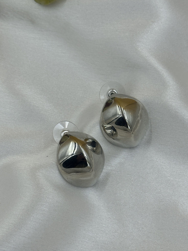 Silver oval studs