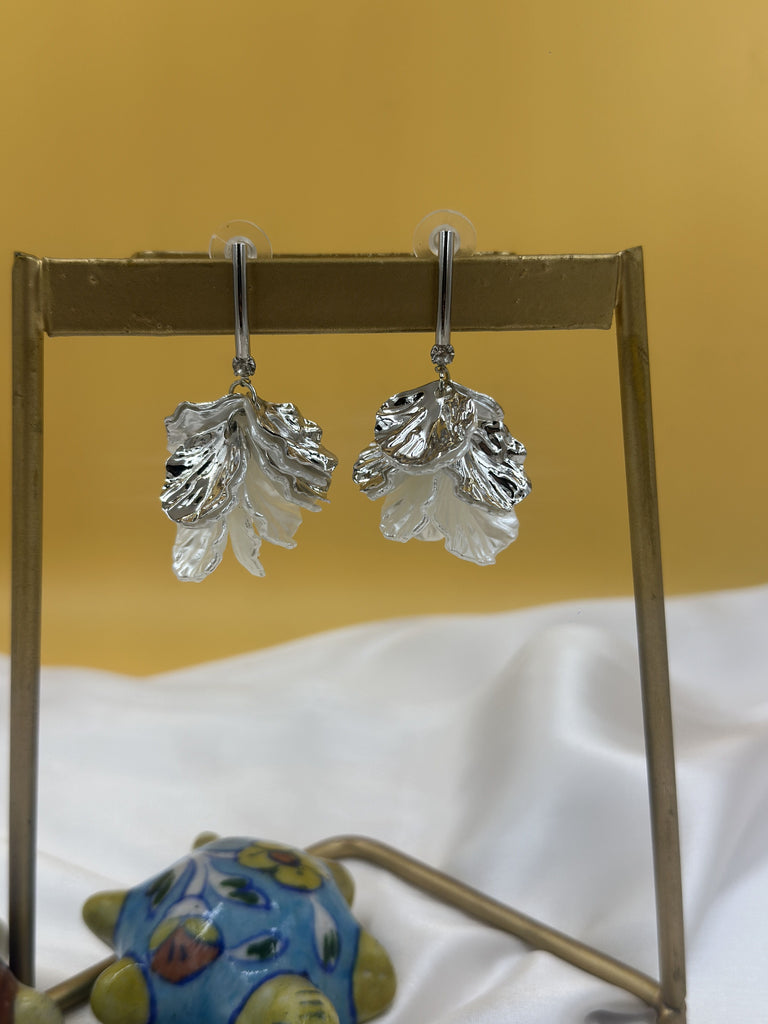 Silver and white flowral hangings