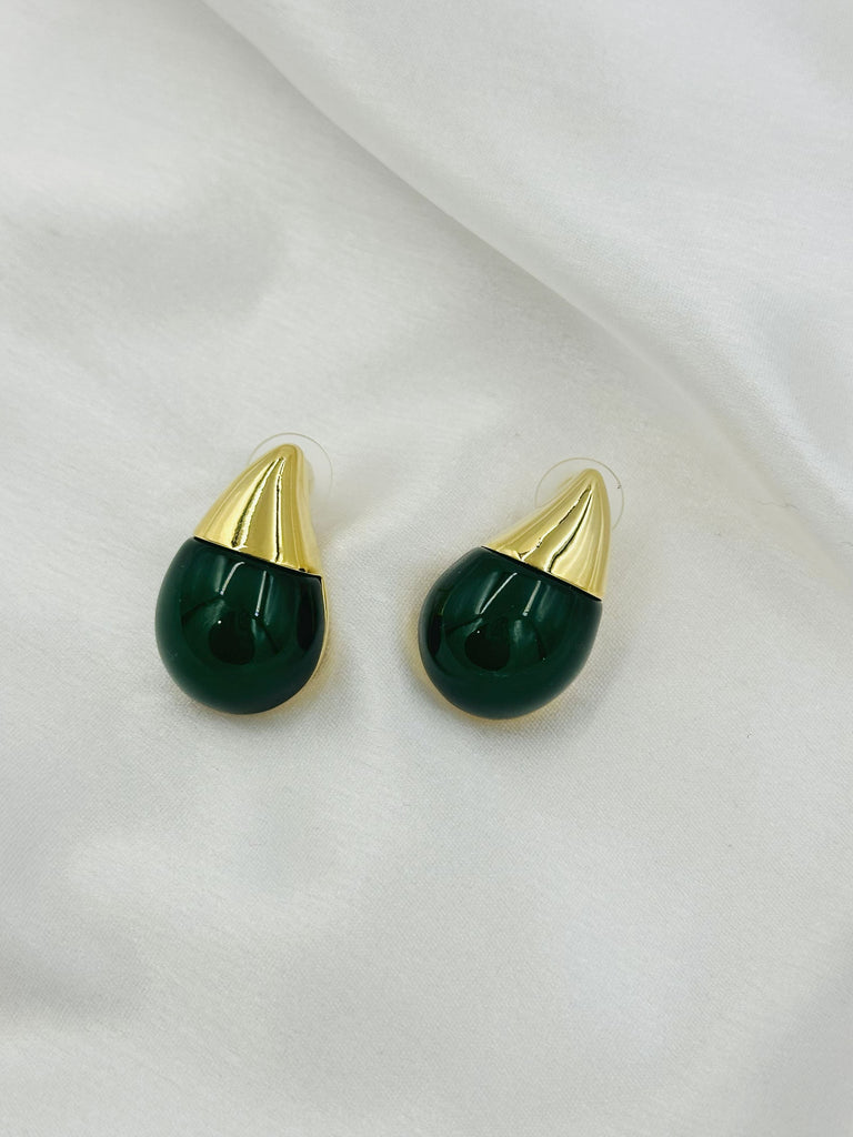 Golden green studs