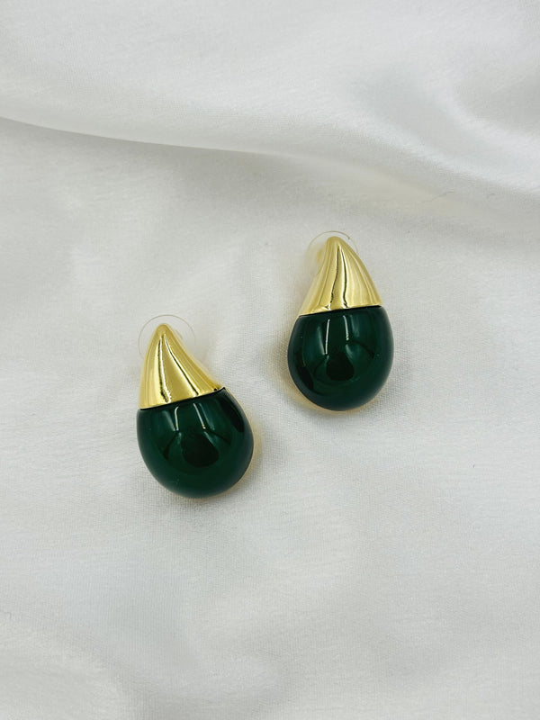Golden green studs