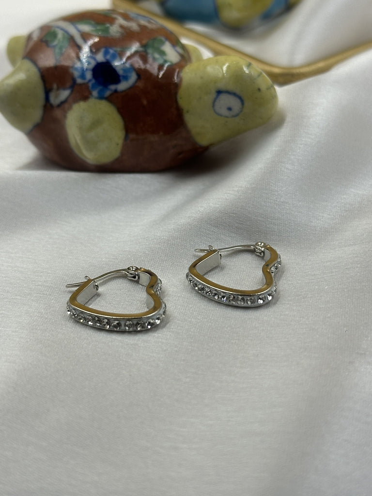 Hearty silver loops