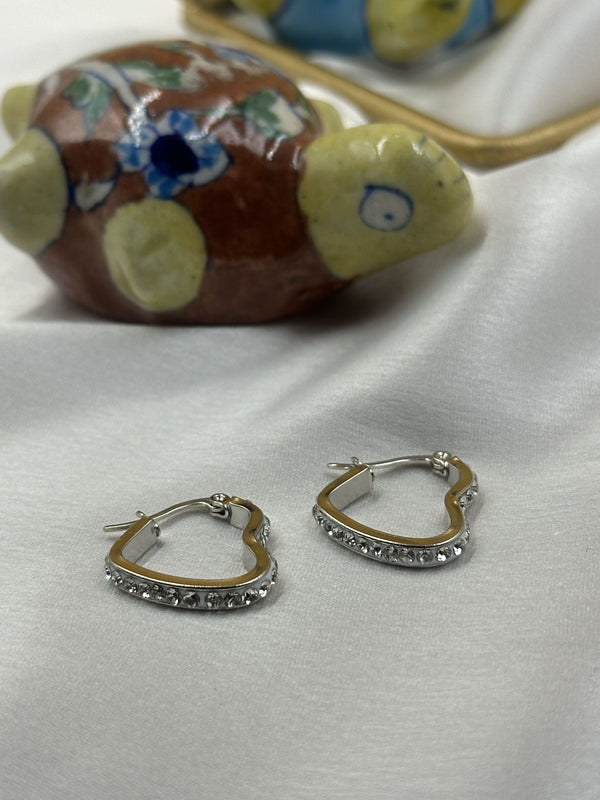 Hearty silver loops