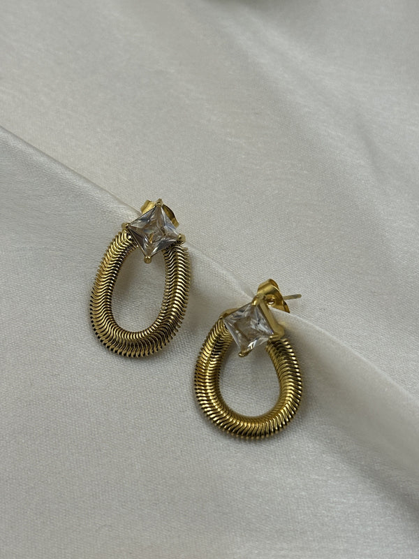 Snake chain hollow earrings