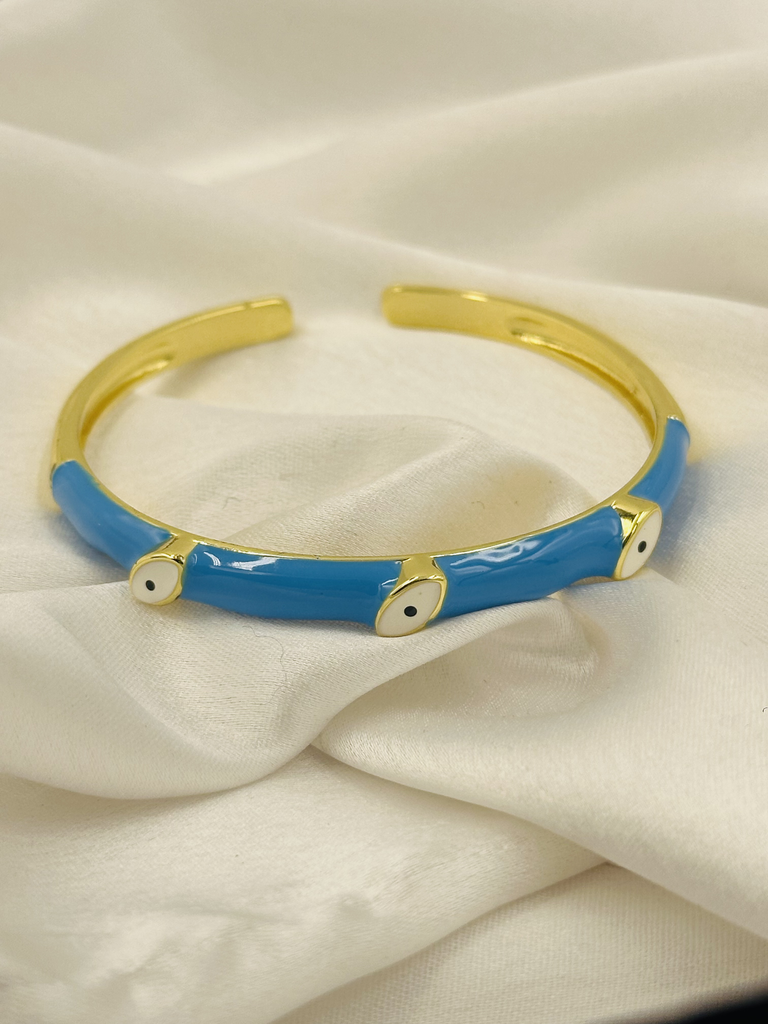 Summery blue evil eye kada
