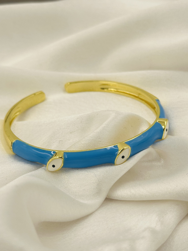 Summery blue evil eye kada