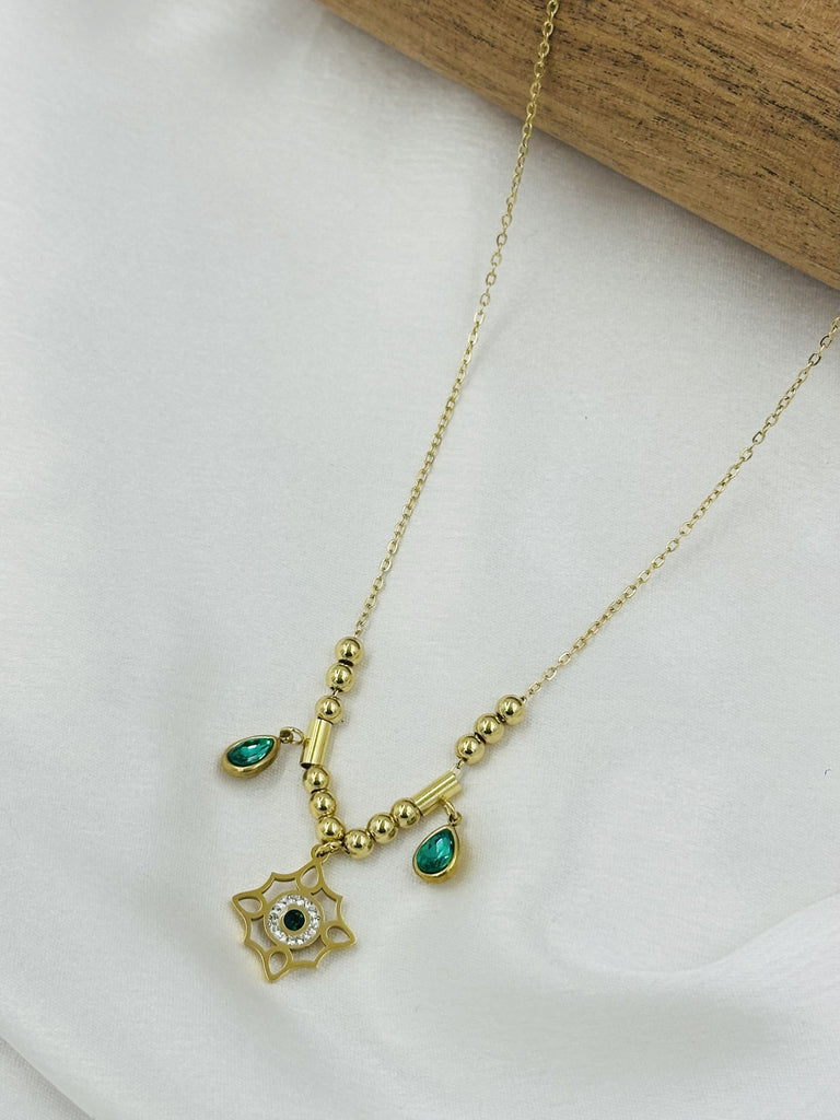 Solid heart snake chain