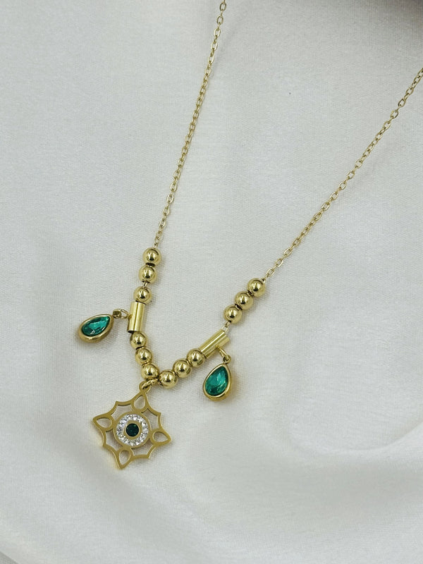 Solid heart snake chain