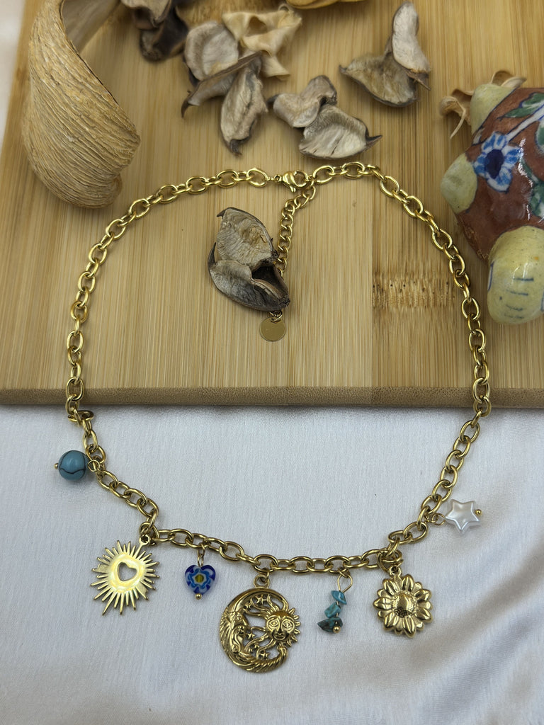 Boho sunshine neckpiece