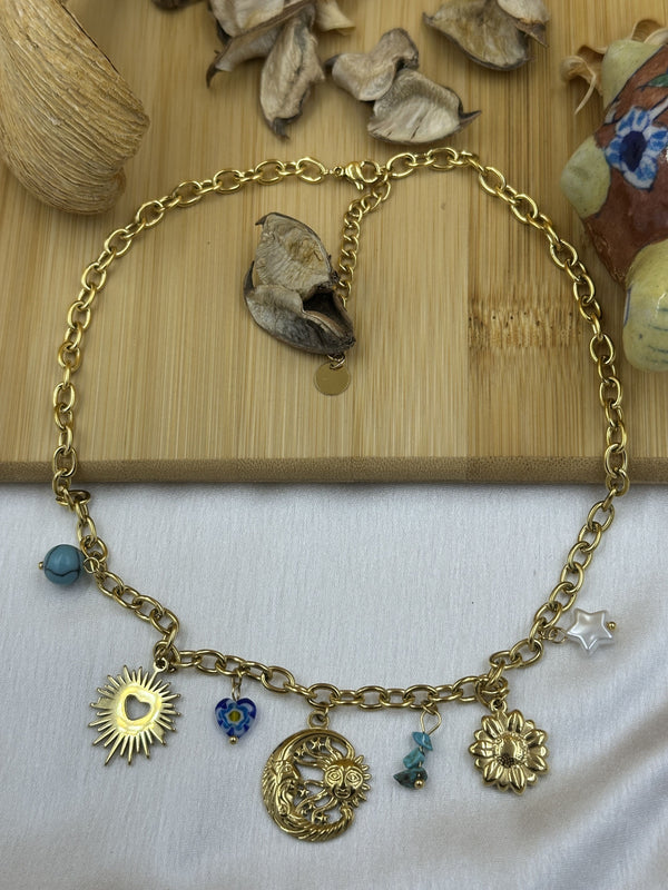 Boho sunshine neckpiece