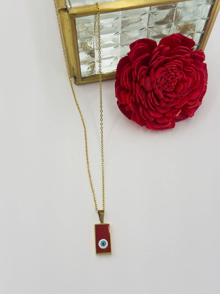 Red drop evileye neckline