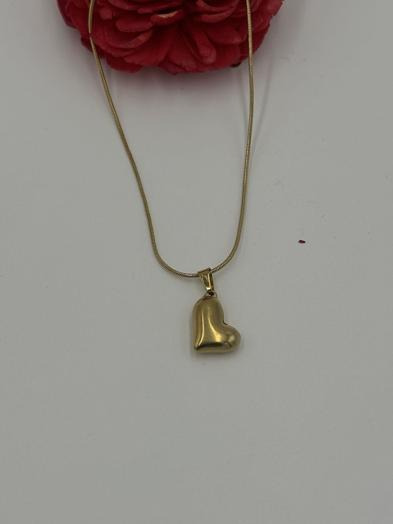 Solid heart drop chain