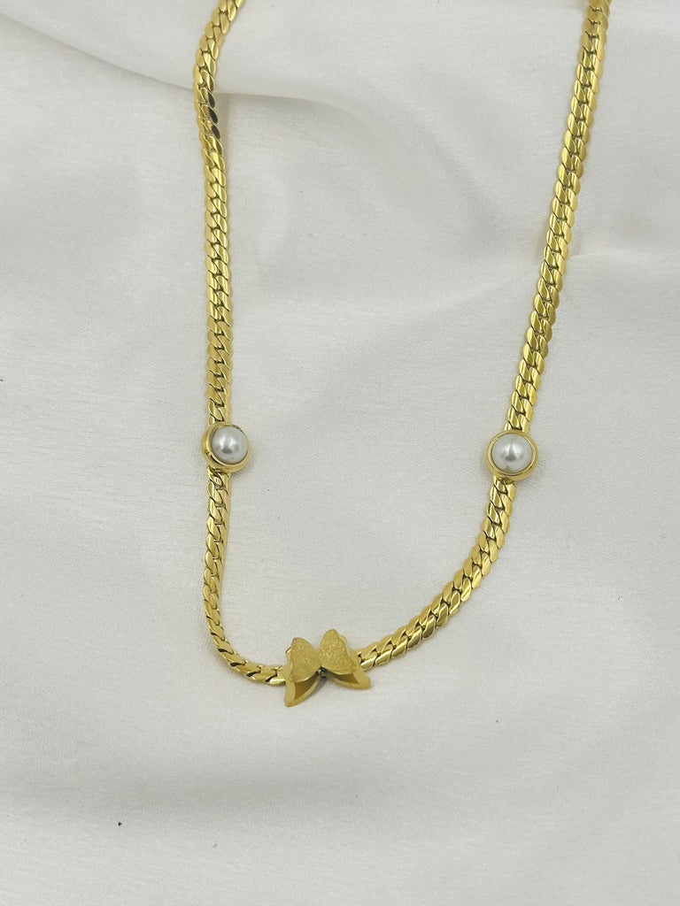 Butterfly textured snake chain