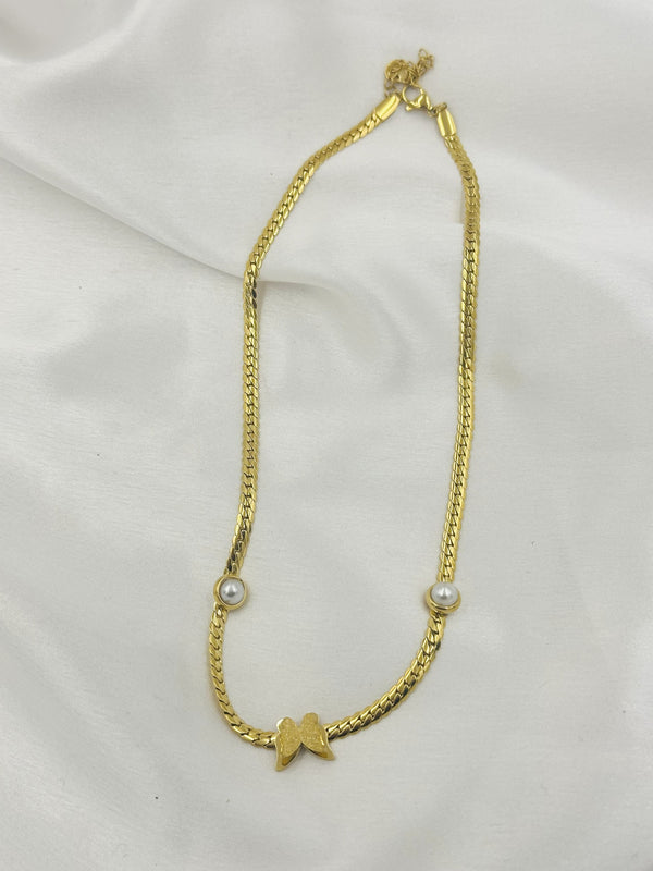 Butterfly textured snake chain