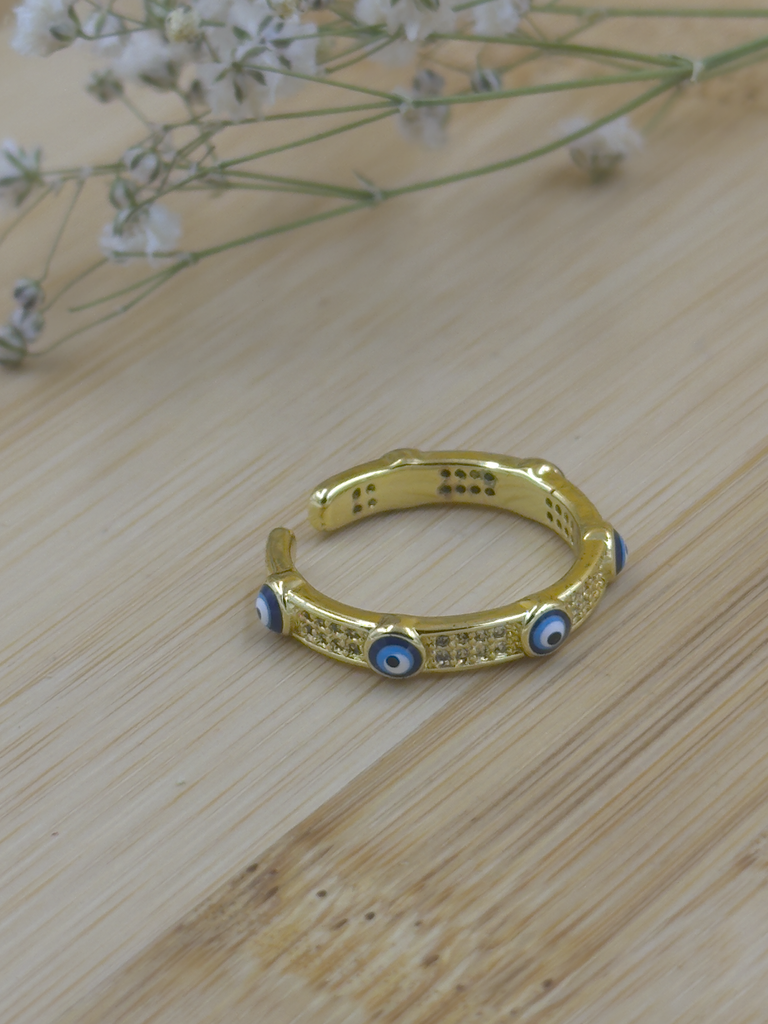 Minimal blue evil eye band