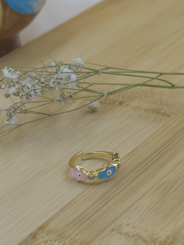 Multicolored evil eye band