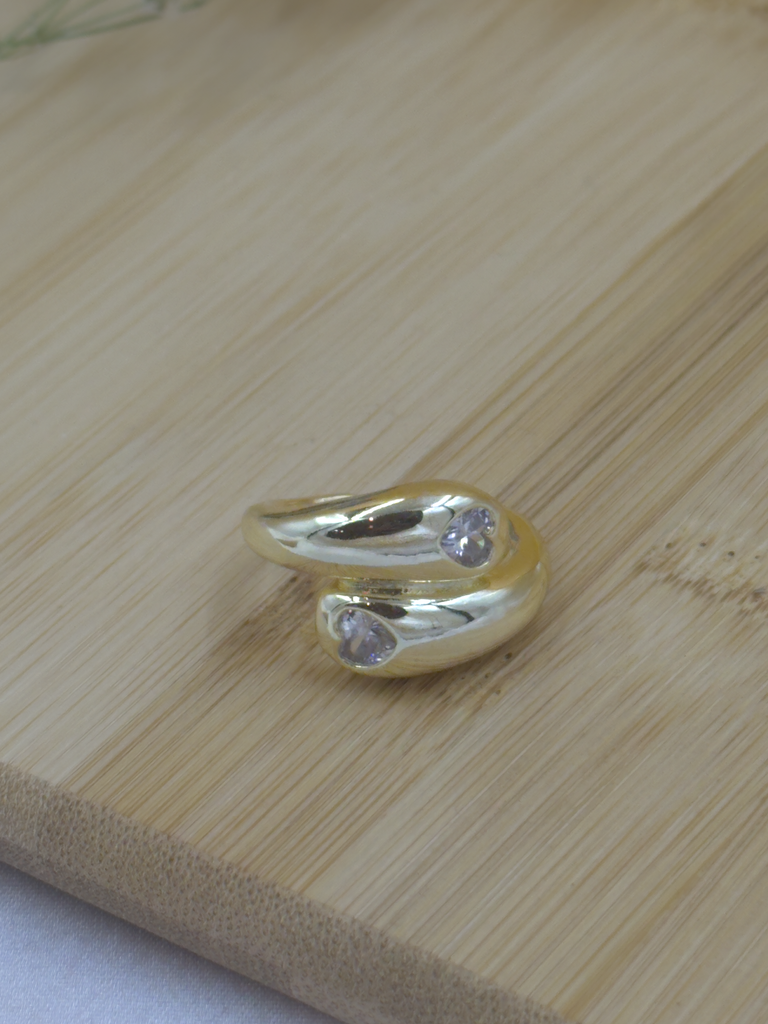 Up down stone studded ring