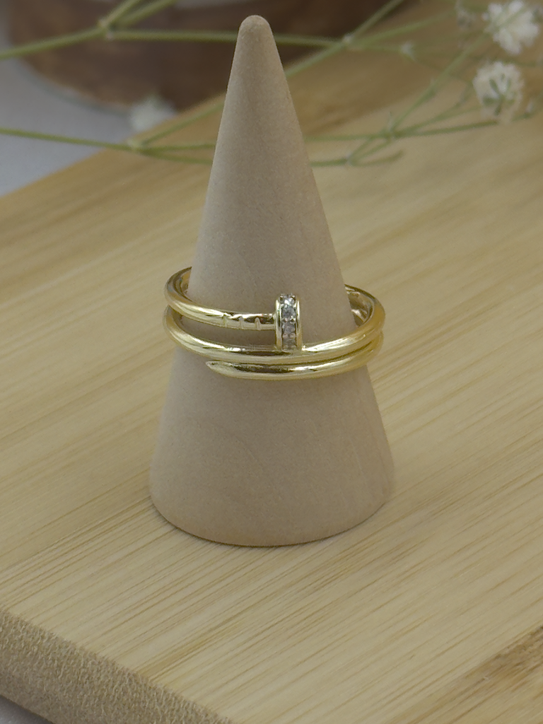 Studded nail ring