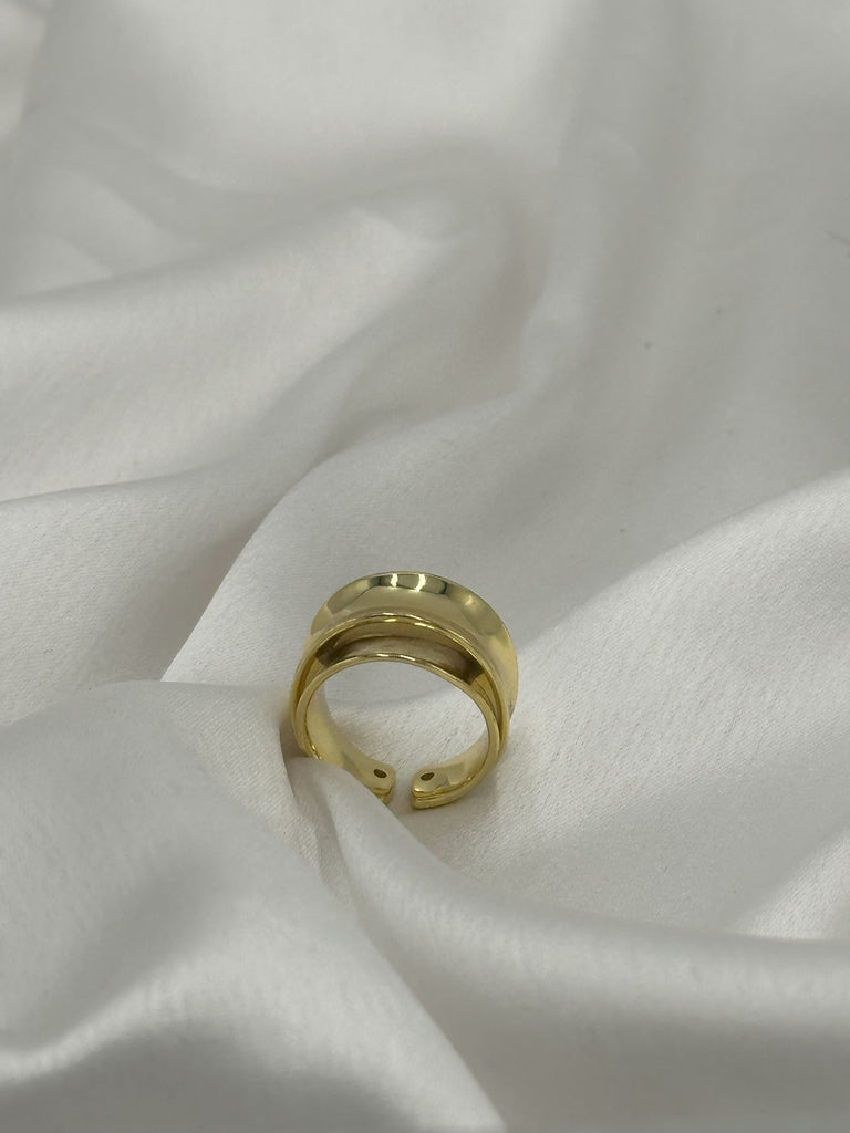 Overlapped chunky ring