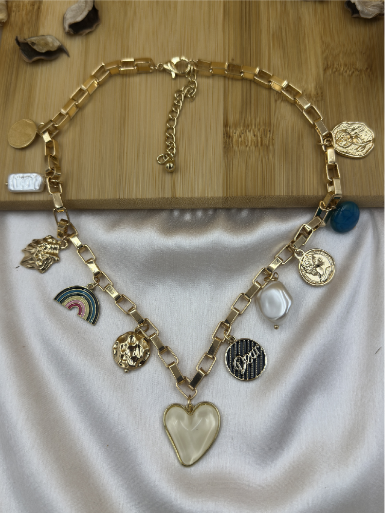 Rainbow charms neckpiece