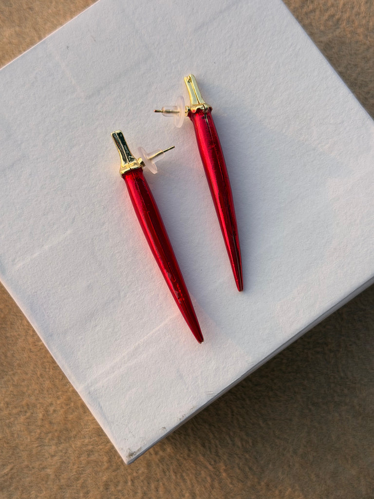 Spicy red earrings