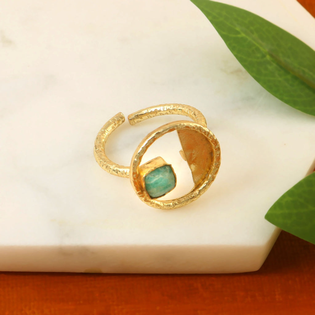 Boho Mint Ocean Ring